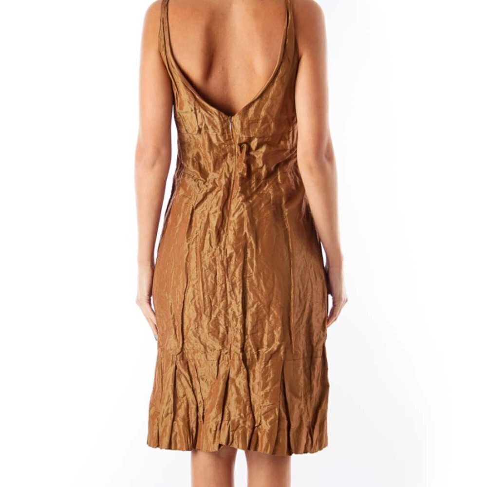 Nicole Miller Bronze Balone Dress - Picture 3 of 3
